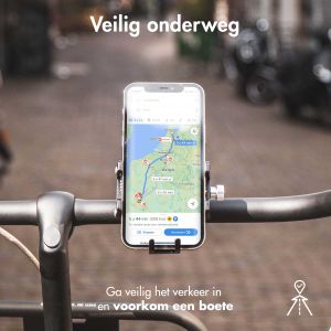 Accezz Telefoonhouder fiets - Verstelbaar - Universeel - Aluminium - Zwart