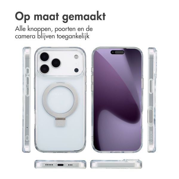 Accezz Ring Stand Backcover met MagSafe Apple iPhone 17 Pro Max - Transparant