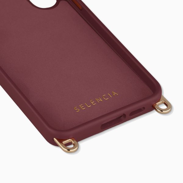 Selencia Rivièra MagSafe Backcover met afneembare haakjes Samsung Galaxy S24 FE - Bold Burgundy