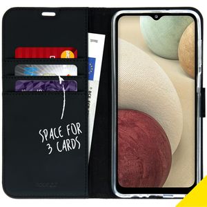 Accezz Wallet Softcase Bookcase Samsung Galaxy A12 - Zwart