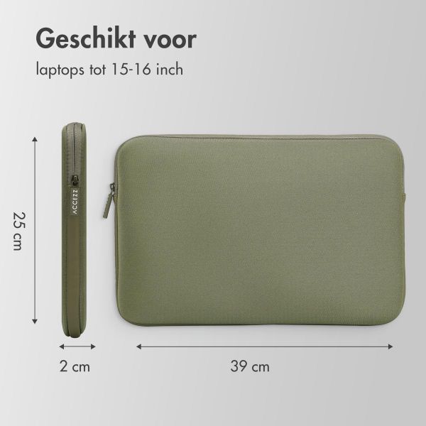 Accezz Basis Laptop hoes 15-16 inch - Laptopsleeve - Groen