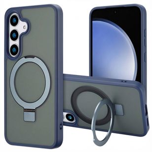 Accezz Ring Stand Backcover met MagSafe Samsung Galaxy S25 - Blauw