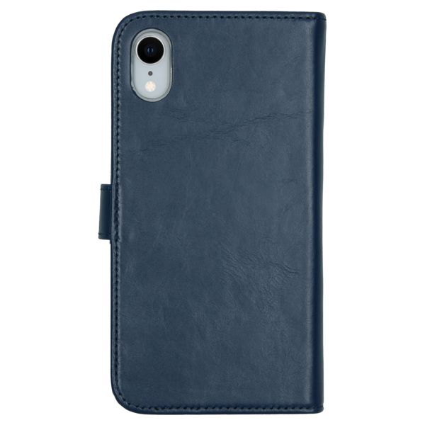 Selencia Echt Leren Bookcase iPhone Xr - Blauw
