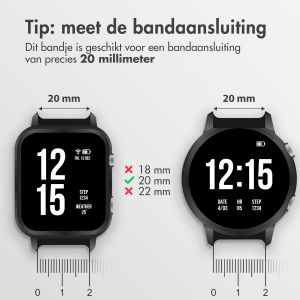 Accezz Steel Band Samsung Galaxy Watch 4 / 5 / 6 / 7 (20 mm) - Zilver / Zwart