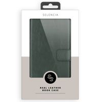 Selencia Echt Leren Bookcase Samsung Galaxy S7 - Groen