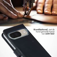 Selencia Echt Leren Bookcase Google Pixel 10 / 10 Pro - Black