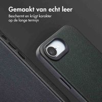 Accezz Echt leren hoesje + MagSafe Wallet Apple iPhone 17e / 16e - Onyx Black