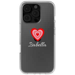 Gepersonaliseerd hoesje met hartje iPhone 16 Pro Max - Transparant