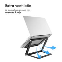 Accezz Origami Laptop Stand - Laptop standaard - Verstelbaar en opvouwbaar - Universeel - Donkergrijs