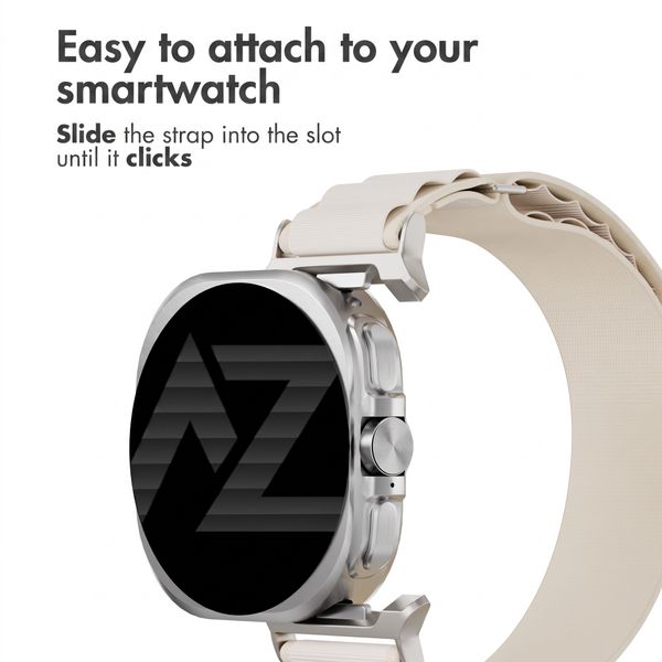 Accezz Nylon Alpine bandje Samsung Galaxy Watch Ultra 2 (2026) / Ultra (2024/2025) - Sterrenlicht