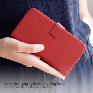 Selencia Echt Lederen Bookcase Samsung Galaxy A35 - Rood