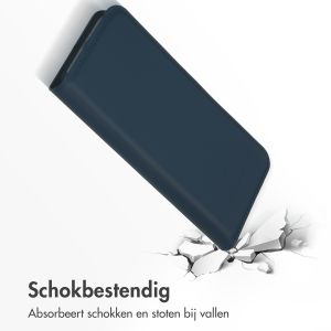 Accezz Premium Leather Slim Bookcase iPhone 15 - Donkerblauw