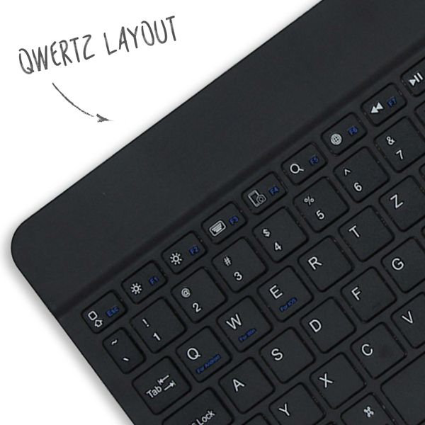 Accezz QWERTZ Bluetooth Keyboard Bookcase iPad 11 (2025) 11 inch / iPad 10 (2022) 10.9 inch - Zwart