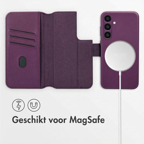 Accezz Leather Bookcase 2-in-1 met MagSafe Samsung Galaxy S23 FE - Heath Purple