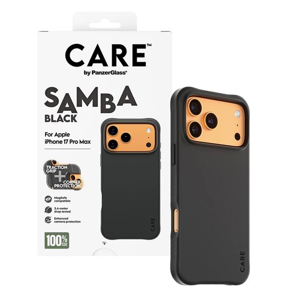 CARE by PanzerGlass Fashionable Case Samba met MagSafe Apple iPhone 17 Pro Max - Zwart