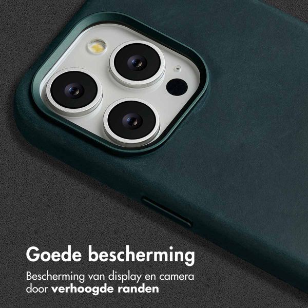 Accezz Vintage Leather MagSafe Backcover Apple iPhone 15 Pro - Smokey Green