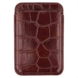 Selencia Croco Pashouder met MagSafe - Burgundy