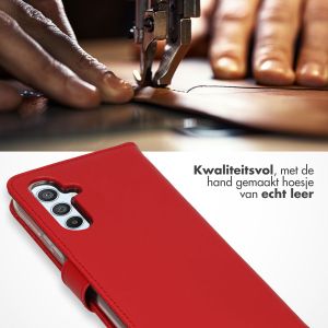 Selencia Echt Lederen Bookcase Samsung Galaxy A54 (5G) - Rood