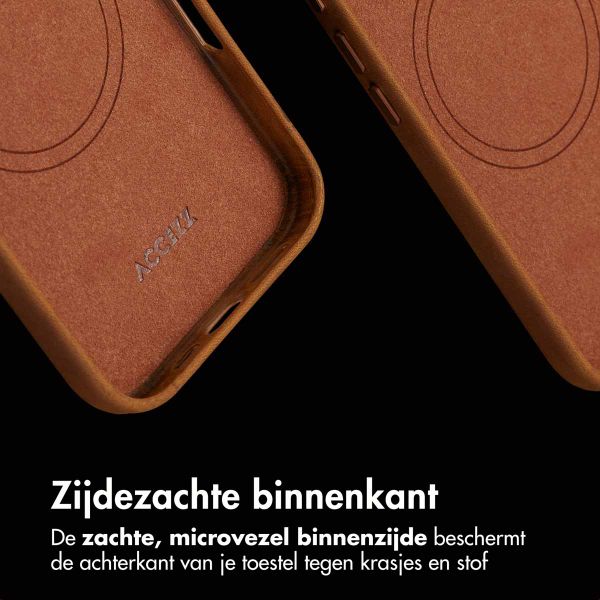 Accezz Vintage Leather Magsafe Backcover iPhone 16 - Tabacco Cognac