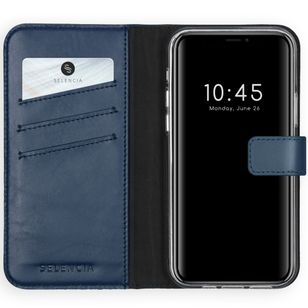 Selencia Echt Leren Bookcase Apple iPhone 12 Pro Max - Blauw