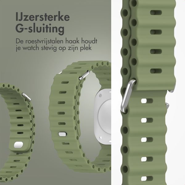 Accezz Ocean bandje Apple Watch | 44/45/46/49 mm - Khaki