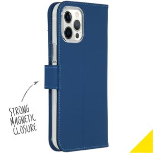 Accezz Wallet Softcase Bookcase iPhone 12 Pro Max - Blauw