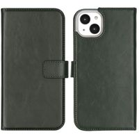 Selencia Echt Lederen Bookcase Apple iPhone 14 Plus - Groen