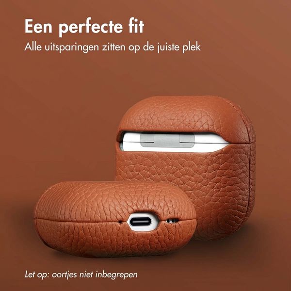 Accezz Echt Leren Case  Apple Airpods 4 - Cognac